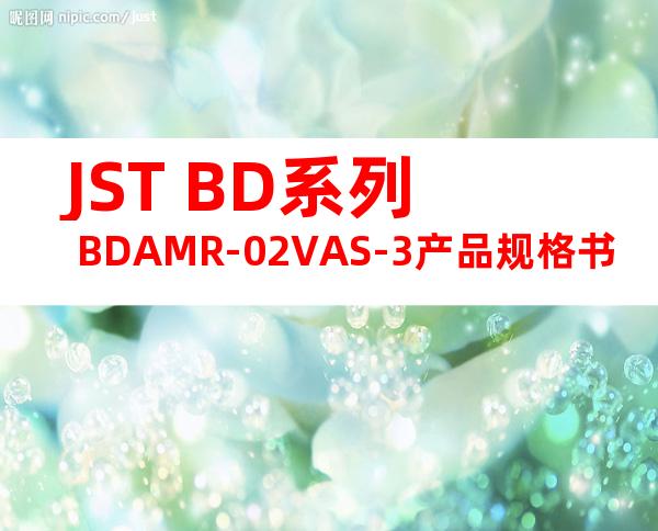 JST BD系列 BDAMR-02VAS-3产品规格书